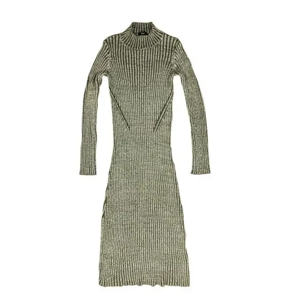 nellie knit dress Rails Nellie Brown Multi Knit Sweater Dress Ribbed Mock Neck Stretch Size XS